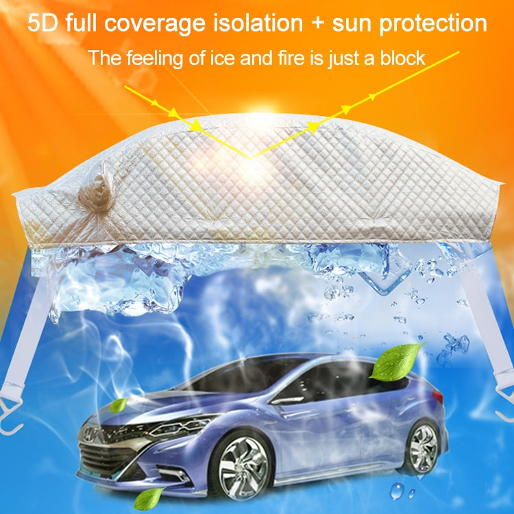 Car Half-cover Car Clothing Sunscreen Heat Insulation Sun Nisor, Plus Cotton Size: 3.6x1.6x1.5m - Aluminum Film PEVA by buy2fix | Online Shopping UK | buy2fix