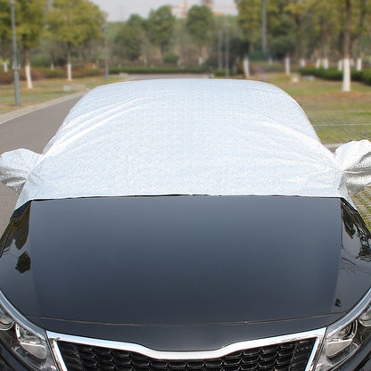 Car Half-cover Car Clothing Sunscreen Heat Insulation Sun Nisor, Aluminum Foil Size: 4.7x1.8x1.7m - Aluminum Film PEVA by buy2fix | Online Shopping UK | buy2fix