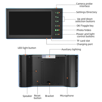 T23 5.5mm Single Lens 7 inch Screen Industrial Endoscope, Spec:3.5m Tube -  by buy2fix | Online Shopping UK | buy2fix