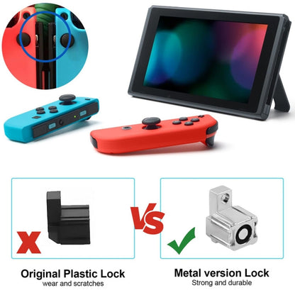 For Switch JoyCon Handle Metal Lock Replacement Parts, Spec:Grey Lock+Spring+Screwdriver - Switch Spare Parts by buy2fix | Online Shopping UK | buy2fix