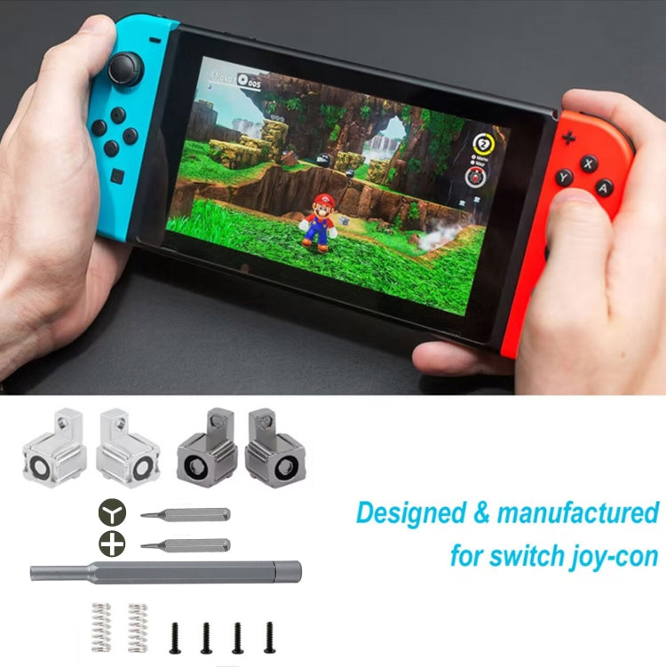 For Switch JoyCon Handle Metal Lock Replacement Parts, Spec:Grey Lock+Spring+Screwdriver - Switch Spare Parts by buy2fix | Online Shopping UK | buy2fix