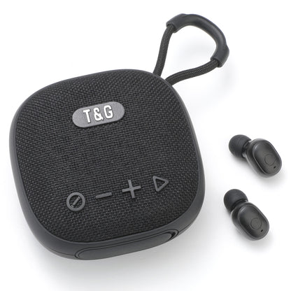 T&G TG-813 2 in 1 TWS Bluetooth Speaker Earphone with Charging Box(Black) - Mini Speaker by T&G | Online Shopping UK | buy2fix