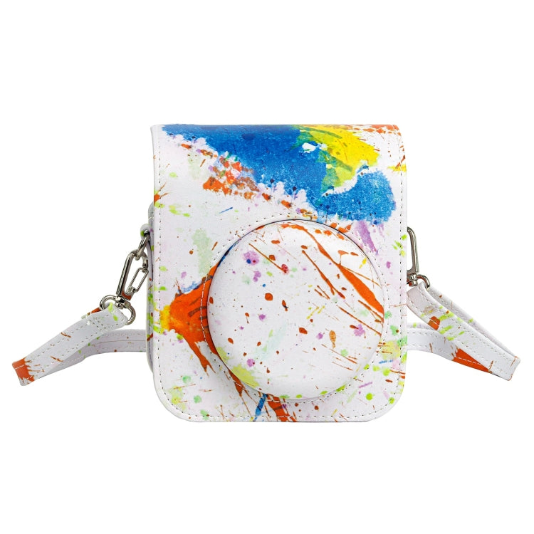 For FUJIFILM instax mini 12 Painted Full Body Leather Case Camera Bag with Strap(Splash Ink Watercolor) by buy2fix