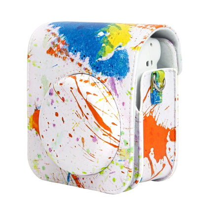 For FUJIFILM instax mini 12 Painted Full Body Leather Case Camera Bag with Strap(Splash Ink Watercolor) by buy2fix