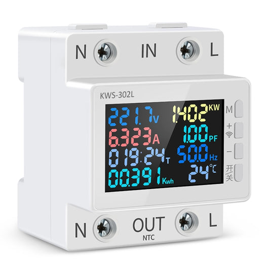 KWS-302L 170-270V Multifunctional AC Digital Display Rail Voltage and Current Monitoring Meter by buy2fix