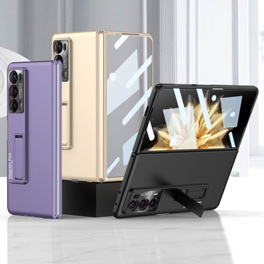 For Honor Magic V2 GKK Integrated Ultra-thin Folding Phone Case with Stand(Purple) by GKK