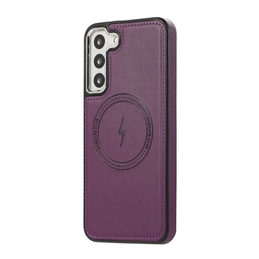 For Samsung Galaxy S23+ 5G Side Leather Magsafe Phone Case(Dark Purple) by buy2fix