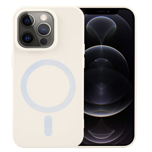 For iPhone 12 Pro Max MagSafe Liquid Silicone Phone Case(White) by buy2fix