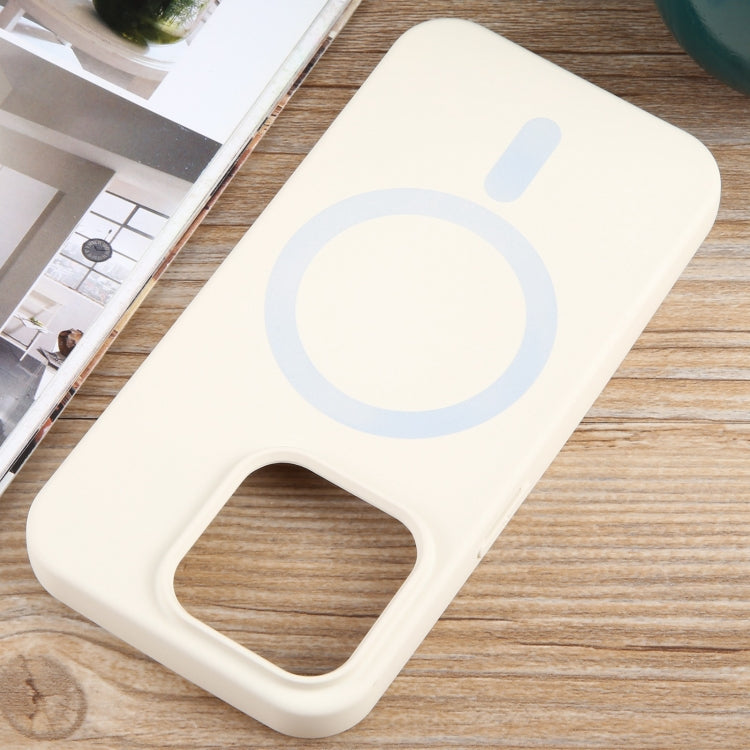 For iPhone 11 Pro Max MagSafe Liquid Silicone Phone Case(White) - iPhone 11 Pro Max Cases by buy2fix | Online Shopping UK | buy2fix