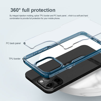 For iPhone 15 Pro NILLKIN Ultra Clear PC + TPU Phone Case(Blue) - iPhone 15 Pro Max Cases by NILLKIN | Online Shopping UK | buy2fix