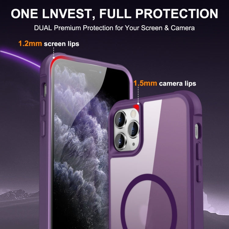 For iPhone 11 Pro Max MagSafe Magnetic Phone Case(Purple) - iPhone 11 Pro Max Cases by buy2fix | Online Shopping UK | buy2fix