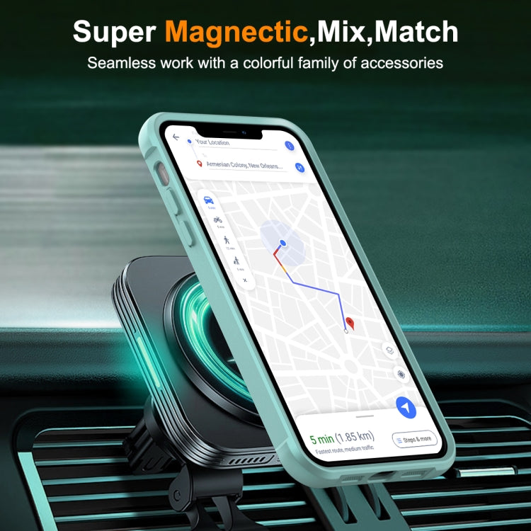 For iPhone 11 Pro Max MagSafe Magnetic Rotating Holder Phone Case(Lake Blue) by buy2fix