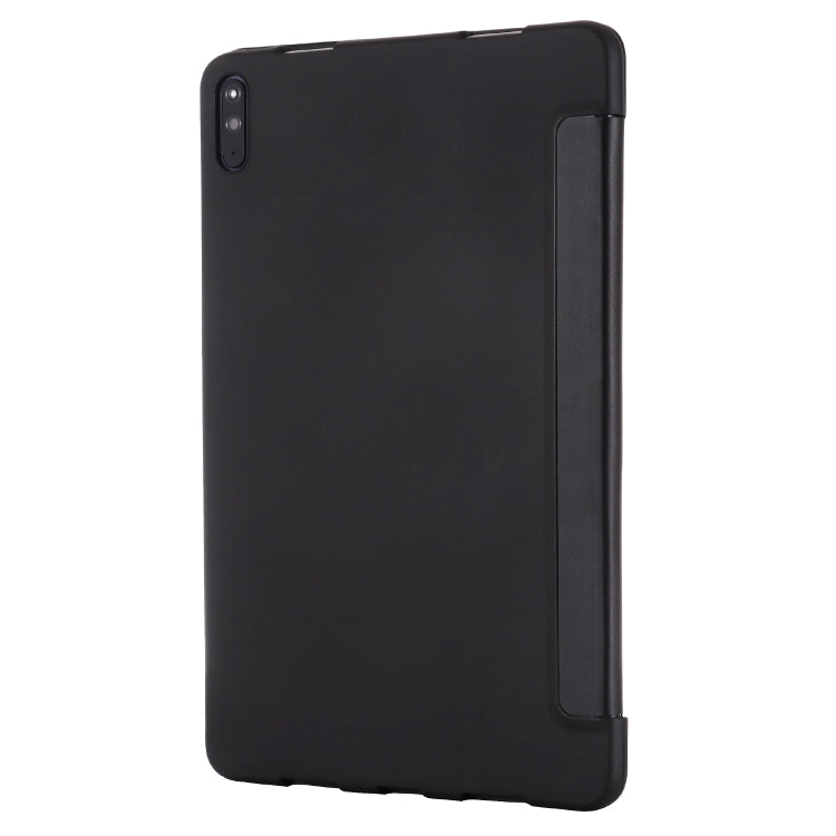 For Huawei Matepad 10.4 GEBEI Shockproof Horizontal Flip Leather Case with Three-folding Holder(Black) - Huawei by GEBEI | Online Shopping UK | buy2fix