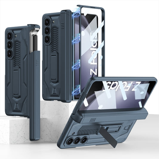 For Samsung Galaxy Z Fold5 GKK Integrated Folding Battle Shell PC Phone Case with Pen Box(Green) - Galaxy Z Fold5 Cases by GKK | Online Shopping UK | buy2fix