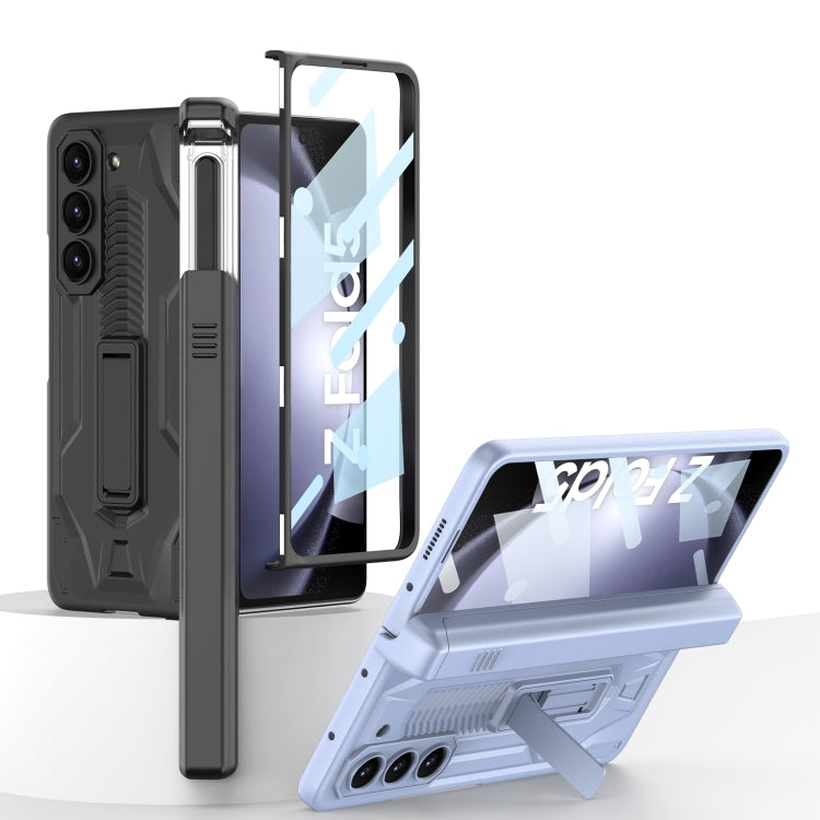 For Samsung Galaxy Z Fold5 GKK Integrated Folding Battle Shell PC Phone Case with Pen Box(Black) - Galaxy Z Fold5 Cases by GKK | Online Shopping UK | buy2fix