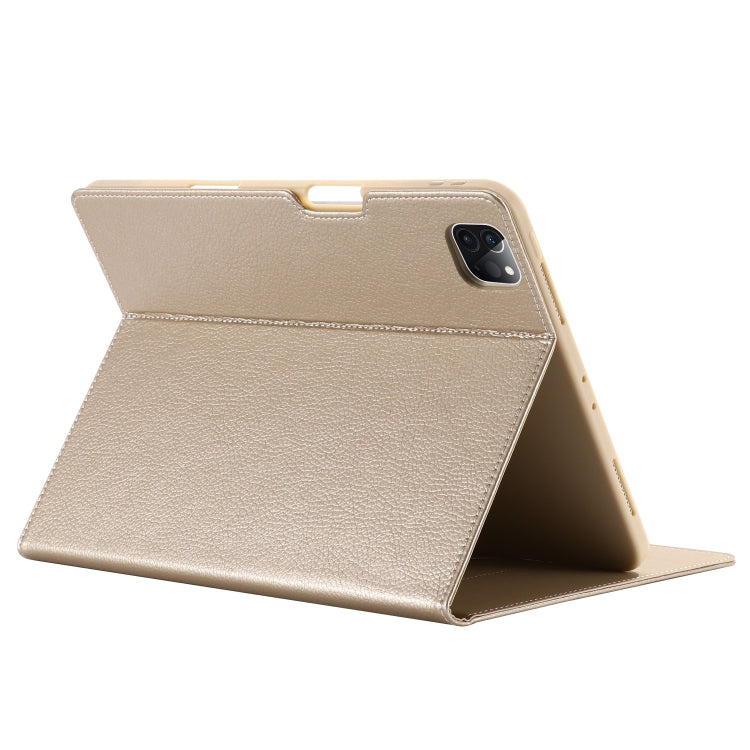For iPad Pro 11 inch (2020) GEBEI PU+TPU Horizontal Flip Protective Tablet Case with Holder & Card Slots(Gold) - iPad Pro 11 (2020) Cases by GEBEI | Online Shopping UK | buy2fix