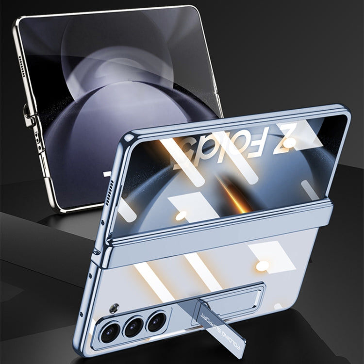 For Samsung Galaxy Z Fold5 GKK Integrated Magnetic Phantom Hinge Folding Phone Case with Stand(White) by GKK