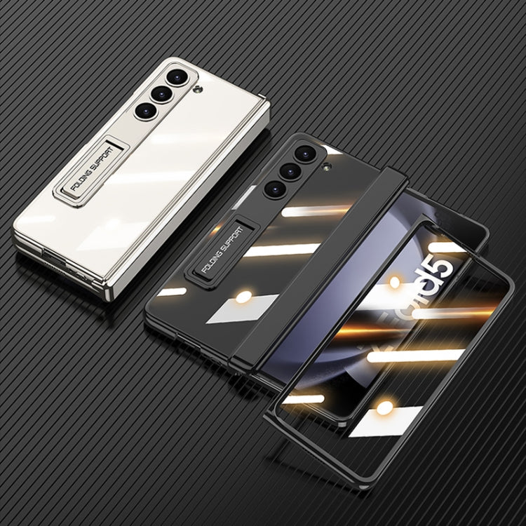 For Samsung Galaxy Z Fold5 GKK Integrated Magnetic Phantom Hinge Folding Phone Case with Stand(White) by GKK