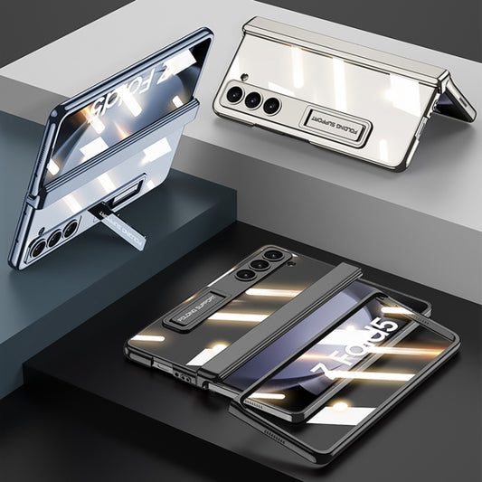 For Samsung Galaxy Z Fold5 GKK Integrated Magnetic Phantom Hinge Folding Phone Case with Stand(Blue) by GKK