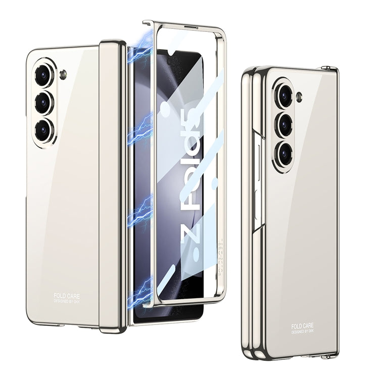 For Samsung Galaxy Z Fold5 GKK Integrated Magnetic Phantom Hinge Folding Phone Case(White) by GKK