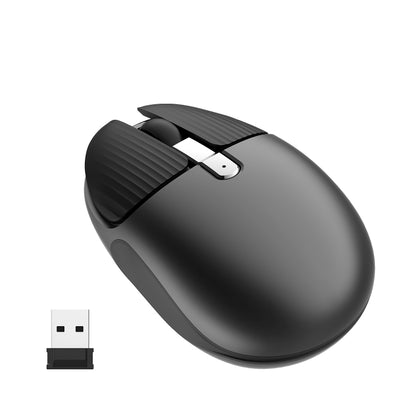 HXSJ M106 2.4GHZ 1600dpi Single-mode Wireless Mouse USB Rechargeable(Black) - Wireless Mice by HXSJ | Online Shopping UK | buy2fix