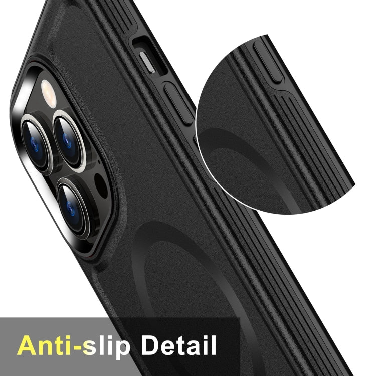 For iPhone 12 Pro Max Shield Armor MagSafe TPU Hybrid PC Phone Case(Black) - iPhone 12 Pro Max Cases by buy2fix | Online Shopping UK | buy2fix