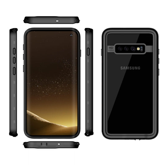 For Samsung Galaxy S10 RedPepper Transparent Dot Shockproof Waterproof PC + TPU Protective Case(Black) by RedPepper