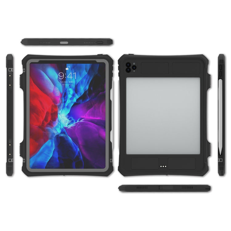 For iPad Pro 11 inch (2020) RedPepper Shockproof Waterproof PC + TPU Protective Tablet Case with Lanyard & Pen Tray & Holder(Black) - iPad Pro 11 (2020) Cases by RedPepper | Online Shopping UK | buy2fix