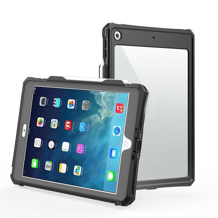 For iPad 10.2 RedPepper Shockproof Waterproof PC + TPU Protective Case with Lanyard & Pen Tray & Holder(Black) - iPad 10.2 Cases by RedPepper | Online Shopping UK | buy2fix