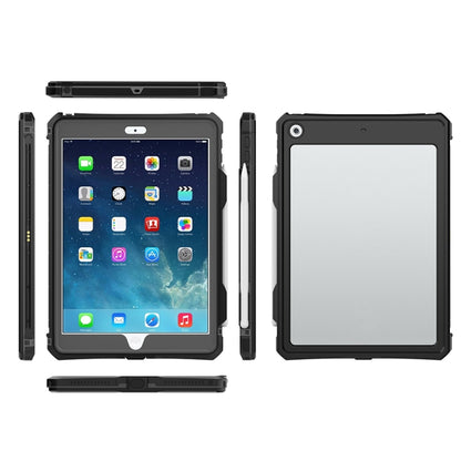 For iPad 10.2 RedPepper Shockproof Waterproof PC + TPU Protective Case with Lanyard & Pen Tray & Holder(Black) - iPad 10.2 Cases by RedPepper | Online Shopping UK | buy2fix