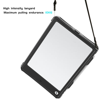 For iPad 10.2 RedPepper Shockproof Waterproof PC + TPU Protective Case with Lanyard & Pen Tray & Holder(Black) - iPad 10.2 Cases by RedPepper | Online Shopping UK | buy2fix