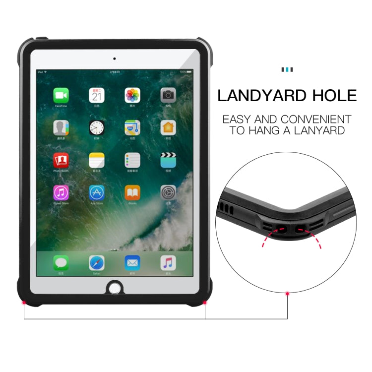 For iPad 9.7 (2017) / (2018) / Air RedPepper Shockproof Waterproof PC + TPU Protective Case with Holder(Black) - iPad 9.7 (2018) & (2017) Cases by RedPepper | Online Shopping UK | buy2fix