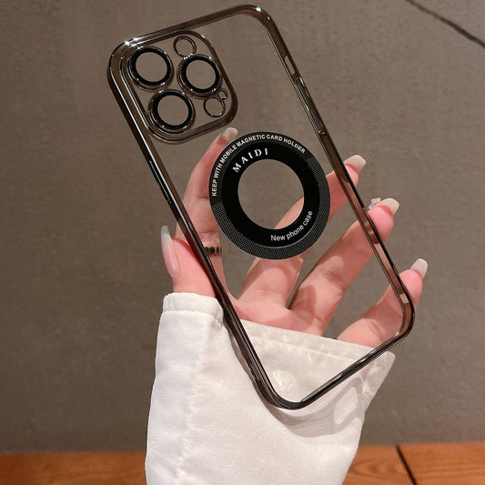 For iPhone 13 Pro Magsafe Electroplate PC Phone Case(Black) by buy2fix