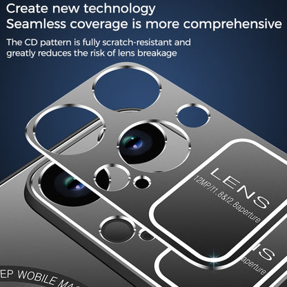 For iPhone 13 Large Window MagSafe Skin Feel PC Phone Case(Silver Gray) by buy2fix