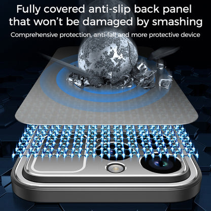 For iPhone 13 Large Window MagSafe Skin Feel PC Phone Case(Silver Gray) by buy2fix