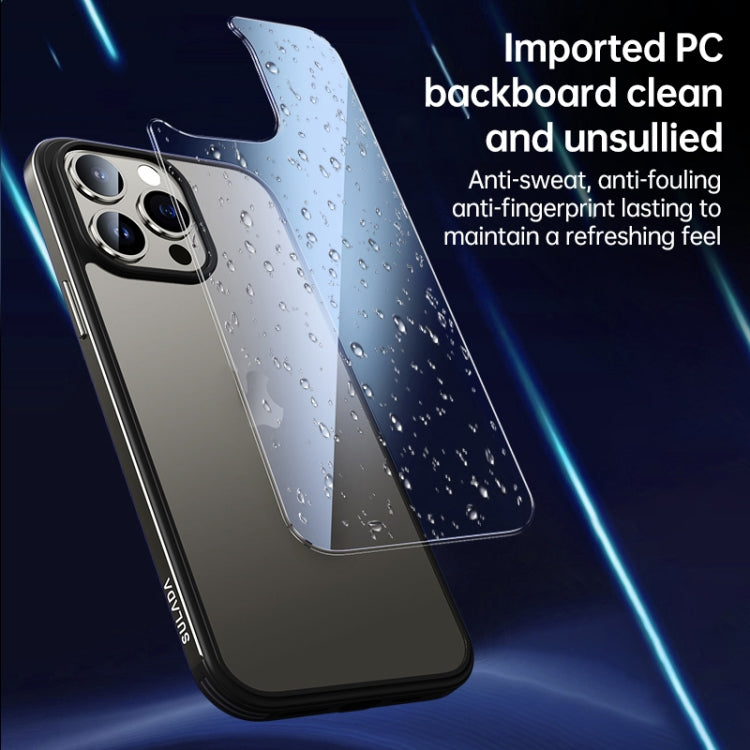For iPhone 15 Pro Max SULADA Metal Frame + Nano Glass + TPU Phone Case(Blue) - iPhone 15 Pro Max Cases by SULADA | Online Shopping UK | buy2fix