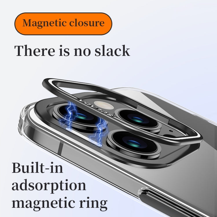 For iPhone 15 Pro Max SULADA PC + Aluminum Alloy Lens Holder Phone Case(Black) - iPhone 15 Pro Max Cases by SULADA | Online Shopping UK | buy2fix