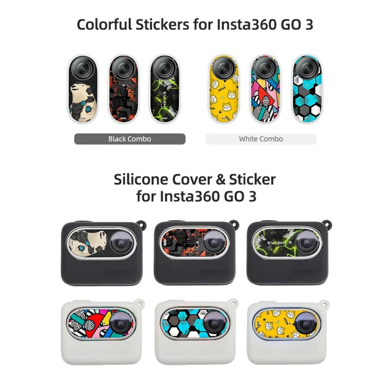 For Insta360 GO 3 Sunnylife Silicone Case Stickers Skin Wrap Lens Cover with Neck Strap(White) - Case & Bags by Sunnylife | Online Shopping UK | buy2fix