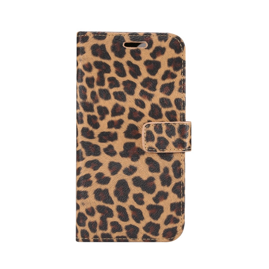 For iPhone 15 Leopard Pattern Horizontal Flip Leather Phone Case(Yellow) by buy2fix