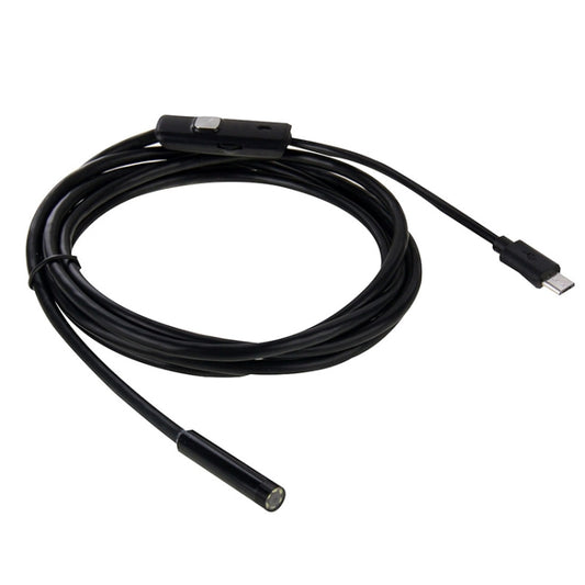 AN97 Waterproof Micro USB Endoscope Hard Tube Inspection Camera for Parts of OTG Function Android Mobile Phone, with 6 LEDs, Lens Diameter:5.5mm(Length: 5m) by buy2fix