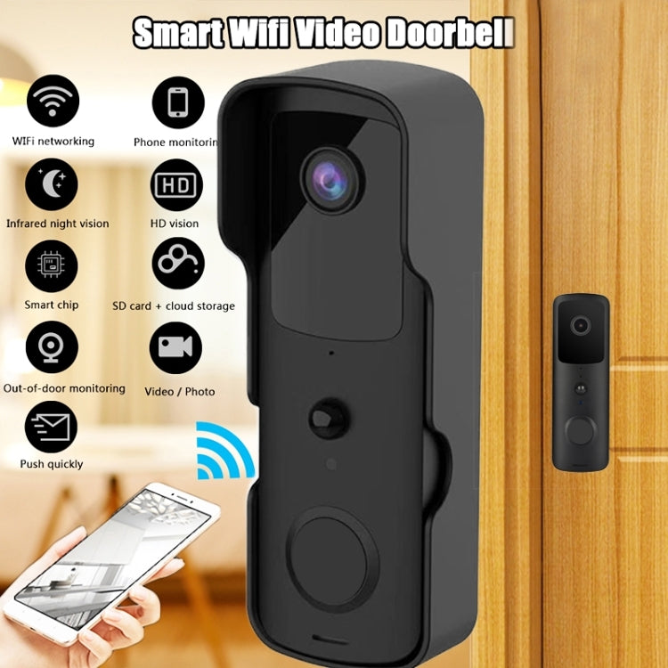 T30 Tuya Smart WiFi Visual Dingdong Doorbell with Battery Supports Two-Way Intercom & Night Vision(Black) by buy2fix
