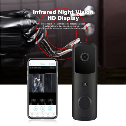 T30 Tuya Smart WiFi Visual Dingdong Doorbell with Battery Supports Two-Way Intercom & Night Vision(Black) by buy2fix