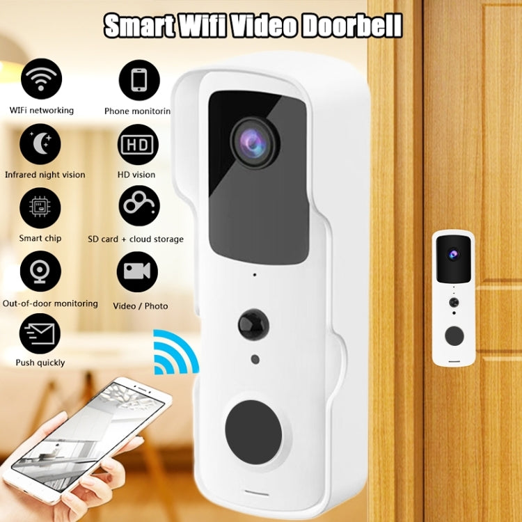 T30 Tuya Smart WiFi Visual Dingdong Doorbell with Battery Supports Two-Way Intercom & Night Vision(White) by buy2fix