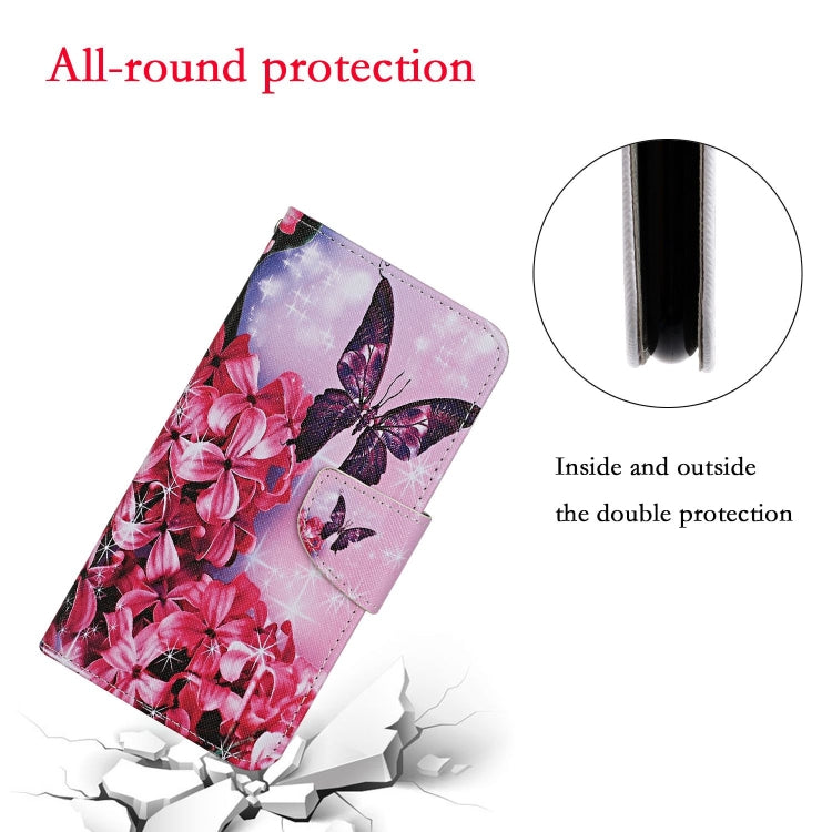 For Xiaomi Mi Note 10 Lite Colored Drawing Pattern Horizontal Flip Leather Case with Holder & Card Slots & Wallet(Red Flower Butterfly) by buy2fix