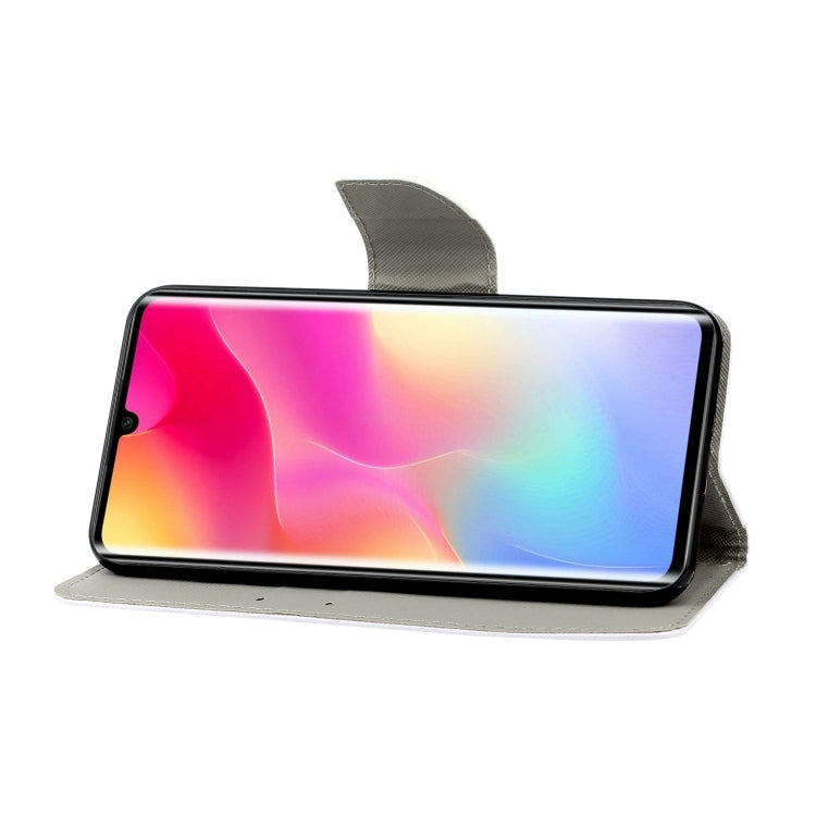 For Xiaomi Mi Note 10 Lite Colored Drawing Pattern Horizontal Flip Leather Case with Holder & Card Slots & Wallet(Peony) by buy2fix