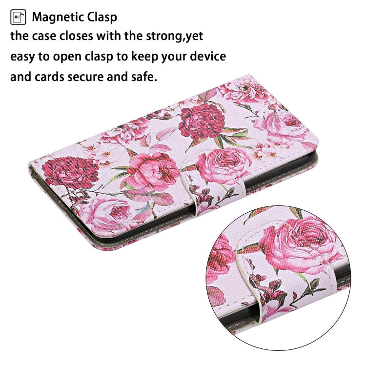 For Xiaomi Mi Note 10 Lite Colored Drawing Pattern Horizontal Flip Leather Case with Holder & Card Slots & Wallet(Peony) by buy2fix
