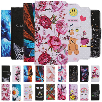 For Xiaomi Mi Note 10 Lite Colored Drawing Pattern Horizontal Flip Leather Case with Holder & Card Slots & Wallet(Peony) by buy2fix