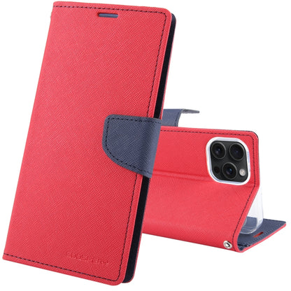 For iPhone 15 Pro Max GOOSPERY FANCY DIARY Cross Texture Leather Phone Case(Red) - iPhone 15 Pro Max Cases by GOOSPERY | Online Shopping UK | buy2fix