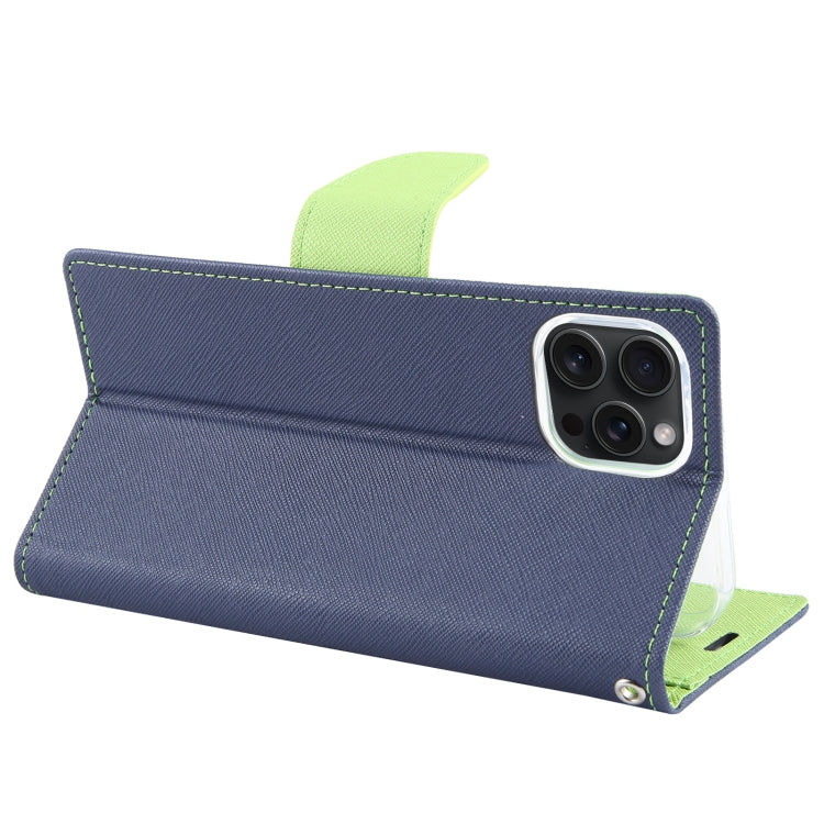 For iPhone 15 Pro Max GOOSPERY FANCY DIARY Cross Texture Leather Phone Case(Navy Blue) - iPhone 15 Pro Max Cases by GOOSPERY | Online Shopping UK | buy2fix