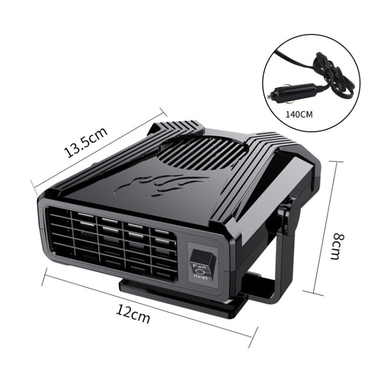 24V Mini Car Heater Defrosting Snow Defogger(Black) - Heating & Fans by buy2fix | Online Shopping UK | buy2fix